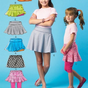 SKORTS SEWING PATTERN make Girls Clothes Kids Clothing Summer Skirt Shorts  W/ Attached Leggings Child Size 3 4 5 6 7 8 10 12 14 6918 -  Canada