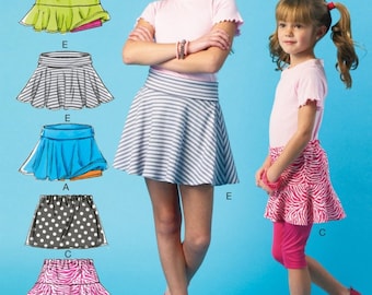SKORT SEWING PATTERN |Make Girls Clothes | Kids Clothing Summer Skirt Shorts w/ Attached Leggings | Child Size 3 4 5 6 7 8 10 12 14 | 6918