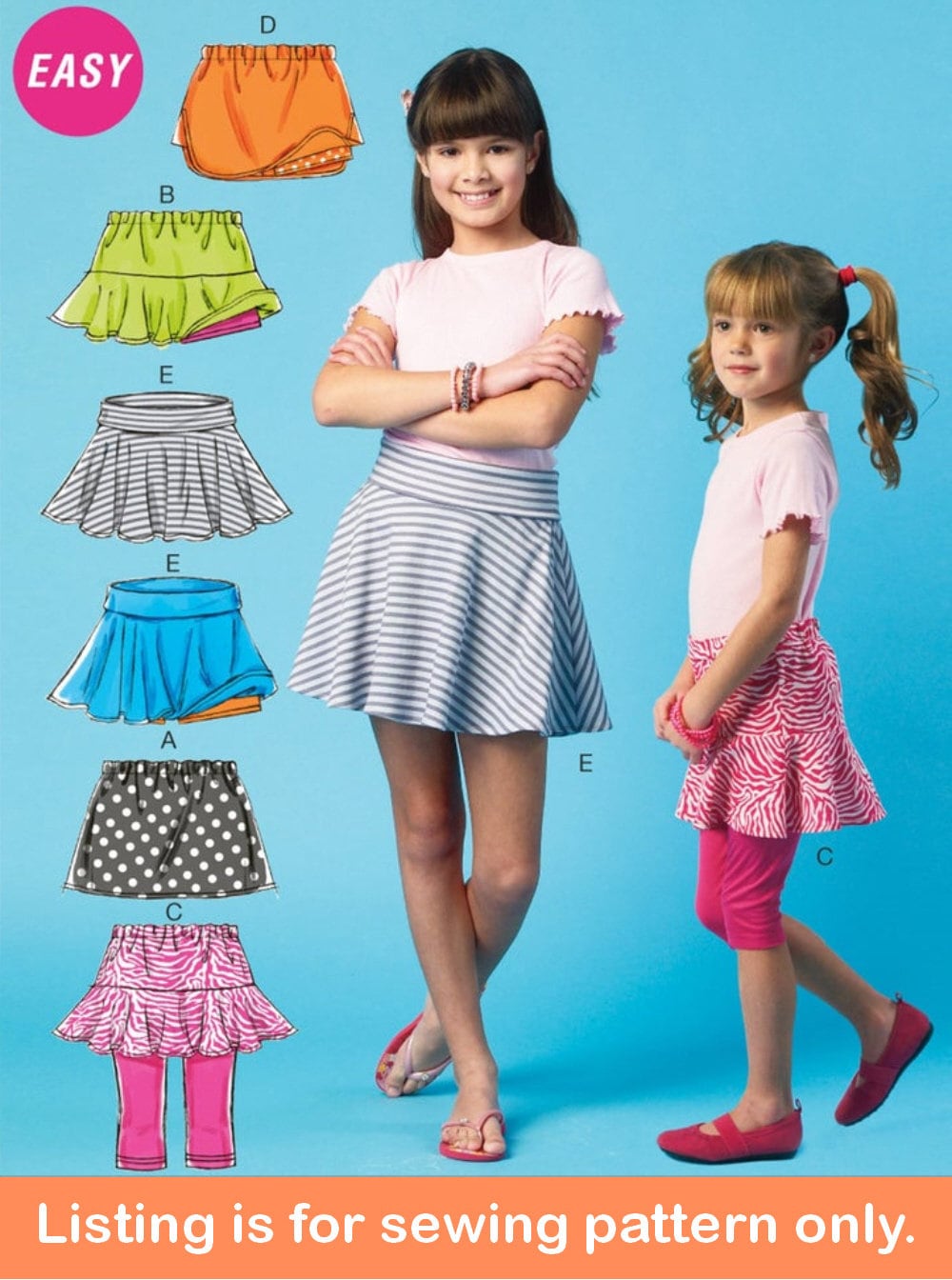 GIRLS SEWING PATTERN Make Fall Clothes Kids Clothing Tunic Top Shirt Leggings  Child Size 3 4 5 6 7 8 10 12 14 Outfit Children 8105 