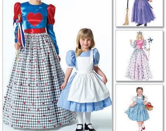 COSTUME SEWING PATTERN | Sew Girls Halloween Dress | Alice in Wonderland Queen Dorothy Witch Princess Glinda | Child Size 3 4 5 6 7 8 | 4948