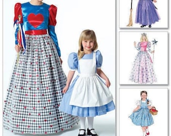 COSTUME SEWING PATTERN | Sew Girls Halloween Dress | Alice in Wonderland Queen Dorothy Witch Princess Glinda | Child Size 3 4 5 6 7 8 | 4948