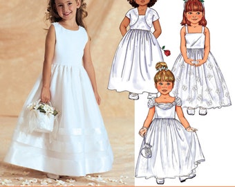 DRESS SEWING PATTERN | Make Girls Clothes | Party First Communion Flower Girl Church Easter | Kids Clothing | Child Size 2 3 4 5 6 7 8 |3351