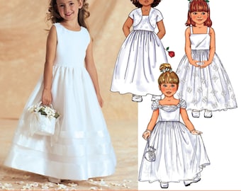 DRESS SEWING PATTERN | Make Girls Clothes | Party First Communion Flower Girl Church Easter | Kids Clothing | Child Size 2 3 4 5 6 7 8 |3351