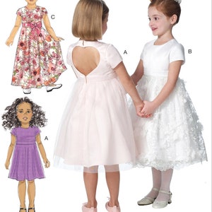 Fancy DRESS SEWING PATTERN |Make Girls Clothes | Kids Clothing For Party First Communion Flower Girl Dress | Child Size 2 3 4 5 6 7 8 | 6445