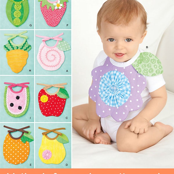 Sale!!! BIB SEWING PATTERN | Sew Baby Infant Newborn Bibs Boys Girls | Strawberry Watermelon Apple | Handmade Homemade Shower Gift Idea 2273