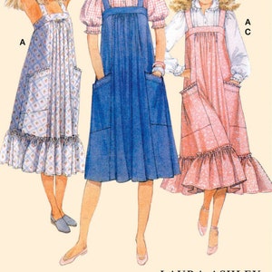 80s SEWING PATTERN | Sew Womens Clothes Clothing | Shirt Blouse Apron Jumper Retro Vintage | Size 6 8 10 12 14 16 18 20 22 24 Plus | 8318