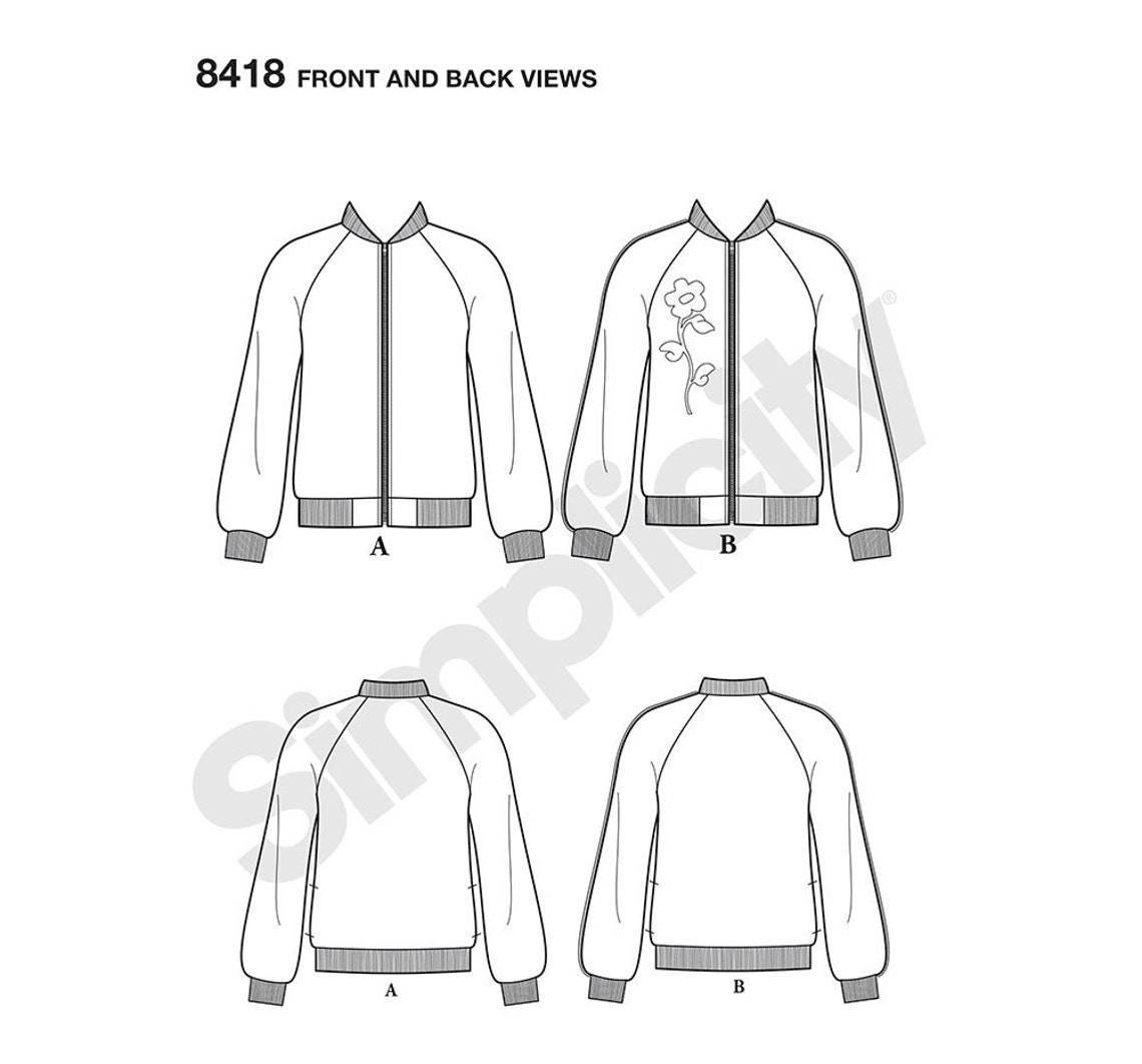 BOMBER JACKET Sewing PATTERN | Sew Womens Clothes Clothing | Letterman ...