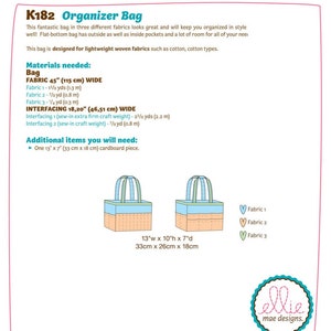 BAG SEWING PATTERN | Sew Womens Mens Storage Tote | Sewing Knitting ...