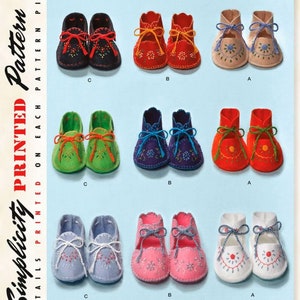 SCARPE PER BAMBINI MODELLO DA CUCITO / Make Girls Footwear / Infant Booties Mary Janes Vintage Style 40s 50s / 2867