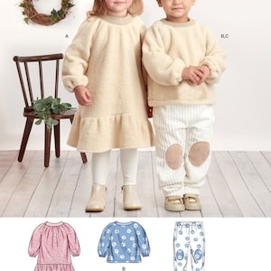 WINTER SEWING PATTERN | Sew Boys Girls Clothes Clothing | Dress Shirt Top Pants Sweatshirt Fleece |Size 1/2 1 2 3 4 5 6 7 8 | Toddler | 9460
