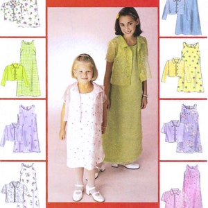 DRESS SEWING PATTERN | Sew Girls Clothes Clothing | Party Formal Sundress Jacket Easter Flower Girl | Size 3 4 5 6 7 8 9 10 12 14 Teen 2625