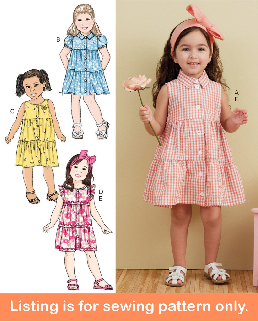 Sale!! GIRLS SEWING PATTERN | Sew Toddler Clothes Clothing | Dress ...