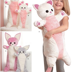 BODY PILLOW Sewing PATTERN | Sew Large Soft Plush Stuffed Toys Animals | Kids Boys Girls Cats Dogs Chihuahua | Handmade Gift Idea | 9362