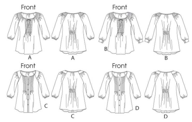 SHIRT SEWING PATTERN Sew Womens Misses Clothes Clothing Blouse Long ...