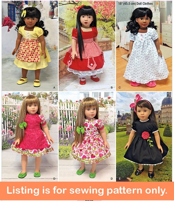 ROPA DE MUÑECA Patrón de costura Coser ropa para muñeca de 18