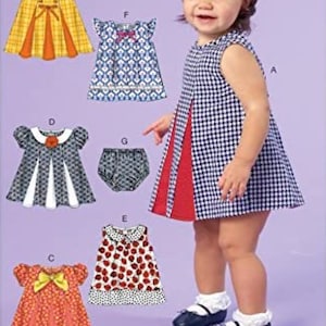 MODELLO DI CUCITO PER ABITI / Crea abiti per neonati / Abbigliamento per bambine: pantaloni a pantaloncino senza maniche / Taglia neonato - Extra Large / Abito per neonati 7177