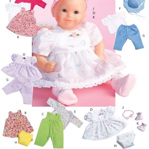 DOLL CLOTHES Sewing PATTERN |Make Clothing Diapers for 11" 12" 13" 14" 15" 16" Baby Doll | Fits Bitty Baby Tiny Tears Betsy Wetsy Dress 4283