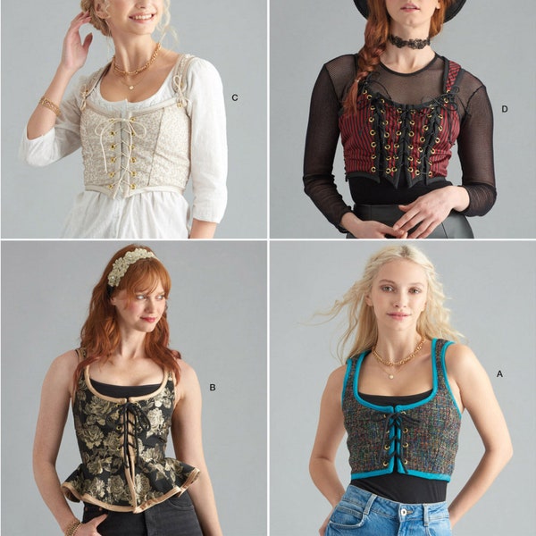 CORSET SEWING PATTERN | Sew Womens Clothes Clothing | Tank Top Everyday Casual | Size 6 8 10 12 14 16 18 20 Plus | Steampunk Cosplay | 9592