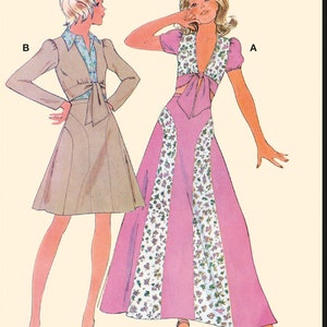 70s SEWING PATTERN | Sew Womens Clothes Clothing | Top Blouse Long Short Skirt Tied Crop Cropped Size 8 10 12 14 16 18 20 22 24 26 Plus 8431