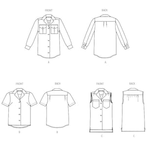 SHIRT SEWING PATTERN | Sew Womens Clothes Clothing | Button Down Shirt ...