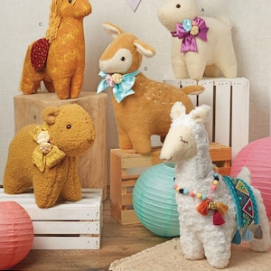 PATRÓN DE COSTURA DE ANIMAL DE PELUCHE / Coser juguete de peluche / Niña Niño Oso Alpaca Llama Conejito Conejo Caballo Ciervo Reno Idea de proyecto hecho a mano 9666