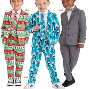 SUIT SEWING PATTERN | Make Boys Clothes | Kids Clothing Jacket Dress Pants Bow Tie Ring Bearer Church | Child Size 3 4 5 6 7 8 | Outfit 8764