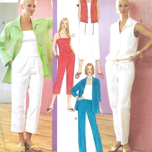 WOMENS SEWING PATTERN | Sew Woman Misses Clothes Clothing | Shirt-Jacket Button-Down Tank Top Camisole Pants | Size 6 8 10 12 14 | Easy 3236
