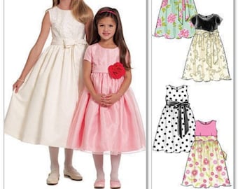DRESS SEWING PATTERN | Make Girls Clothes | Kids Clothing Flower Girl Party Church First Communion | Child Size 3 4 5 6 7 8 10 12 14 | 5795
