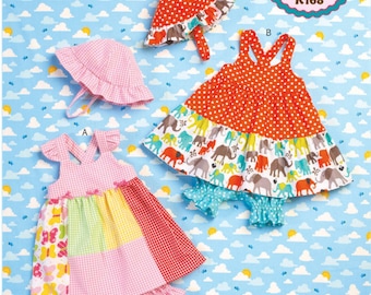 Sale!! BABY SEWING PATTERN | Sew Girls Clothes Clothing | Infant Dress Sundress Panties Hat | Size 3 6 12 18 24 Months Spring Summer 620/168