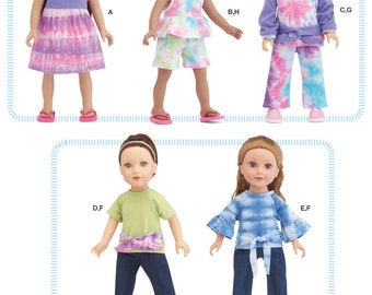 Sale!! DOLL CLOTHES Sewing PATTERN | Sew Clothing for 18" Inch Doll | Fits American Girl | Pajamas Shirt Jeans Tank Top Hoodie Jacket 11680