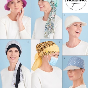 TURBAN SEWING PATTERN | Sew Womens Hat Headwear | Headwrap Head Wrap Scarf Visor Baseball Cap Long | Size Small - Large | Easy Simple | 9491