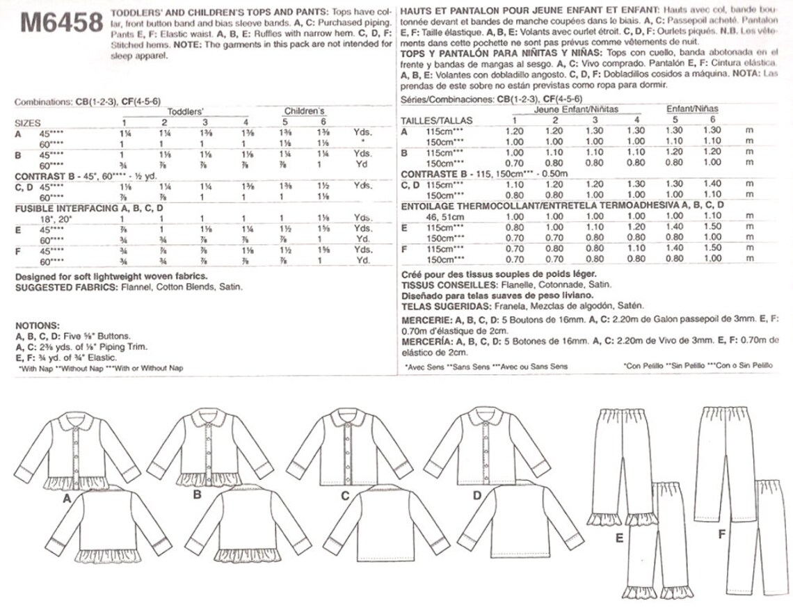 PAJAMAS SEWING PATTERN Make Boys Girls Clothes Kids Etsy
