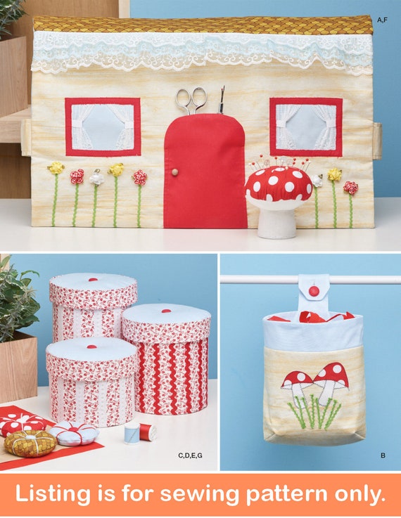 SEWING PATTERN Storage Container Organizer Caddy Sewing Supplies Gift Idea  6362
