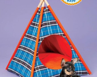 PET TENT Sewing PATTERN | Sew Bed For Cats Dogs | Teepee For Small Dogs | Teacup Puppy Toy | Homemade Handmade Christmas Gift Idea | 270