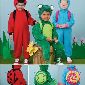 COSTUME SEWING PATTERN | Sew Toddler Halloween Carnival Outfit | Ladybug Bug Turtle Snail Animal | Boys Girls Size 1/2 1 2 3 4 | Cute 3026