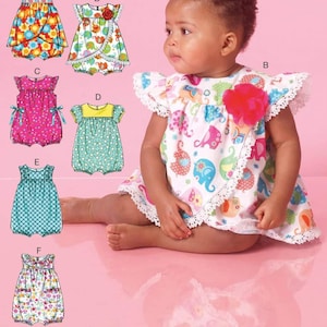MODELLO DA CUCIRE PER BAMBINI / Crea vestiti per ragazze / Abbigliamento per neonati Maglione estivo Pagliaccetto / Taglia neonato - xl / Completo stile vintage per neonati 7107