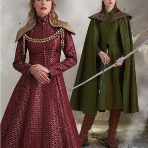 COSTUME SEWING PATTERN Sew Women Halloween Carnival Outfit Medieval Princess Queen Ranger Archer Size 6 8 10 12 14 16 18 20 22 Plus 8768 image 1