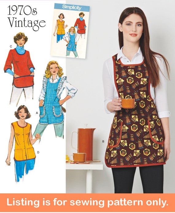 APRON SEWING PATTERN | Sew Womens Full Smock | Arts and