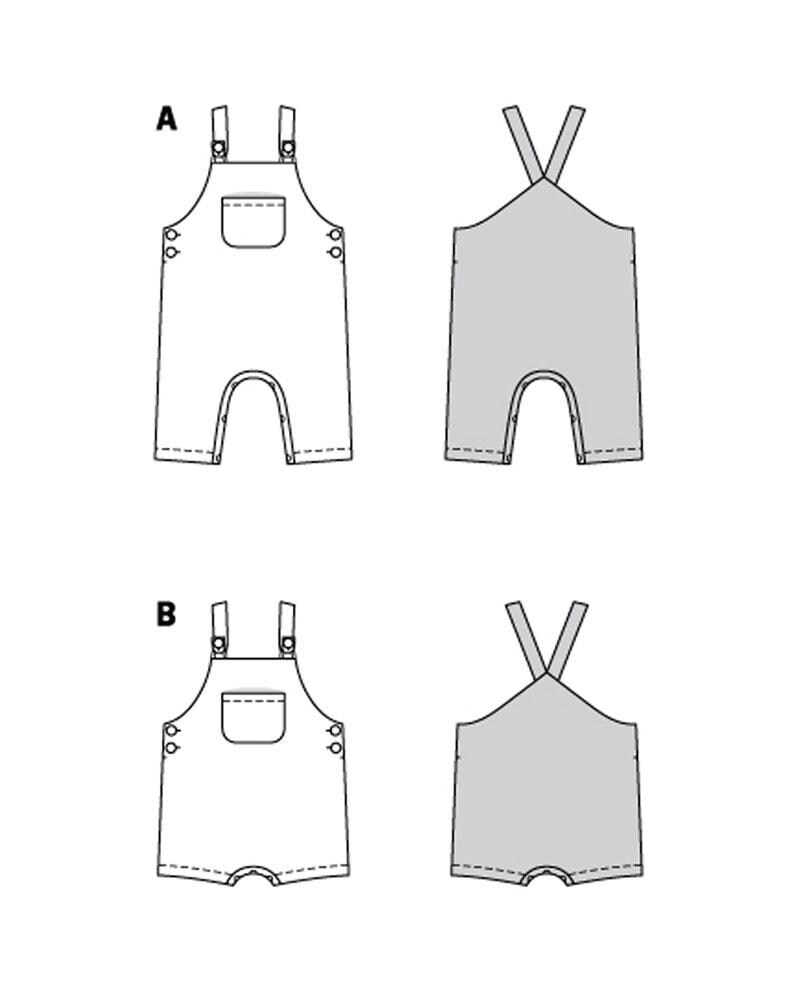 OVERALLS SEWING PATTERN | Sew Baby Infant Clothing Clothes | Boys Girls ...