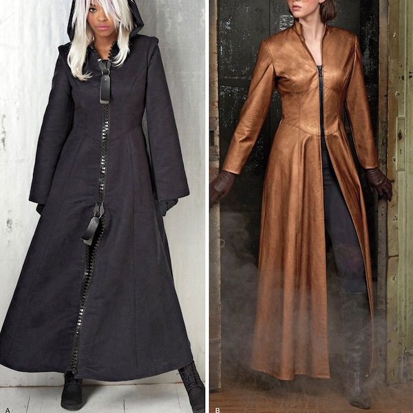 COSTUME SEWING PATTERN | Sew Womens Halloween Coat Jacket | Cloak Hood Steampunk Fantasy Cosplay Gothic | Size 6 8 10 12 14 16 18 20 22 8482