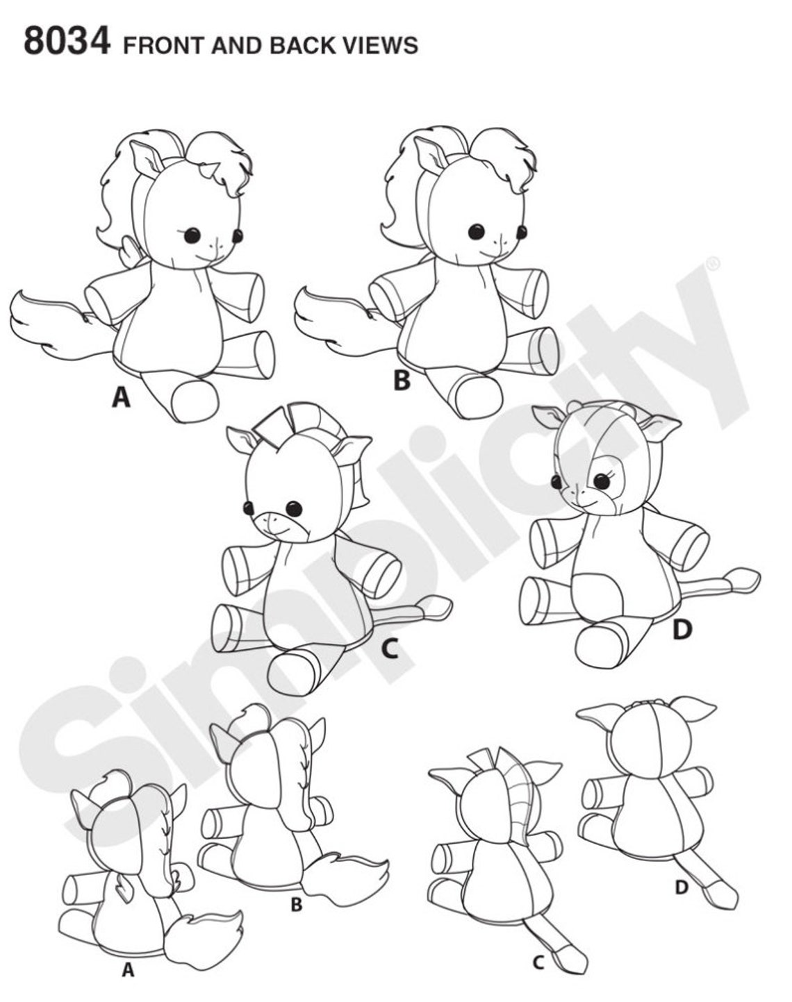 Sale STUFFED TOY Sewing PATTERN Sew Cute Cloth Soft Etsy