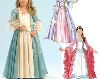 COSTUME SEWING PATTERN | Make Halloween Carnival Outfit | Girls Princess Dress | Child Size 3 4 5 6 7 8 | Medieval Renaissance Queen | 5731