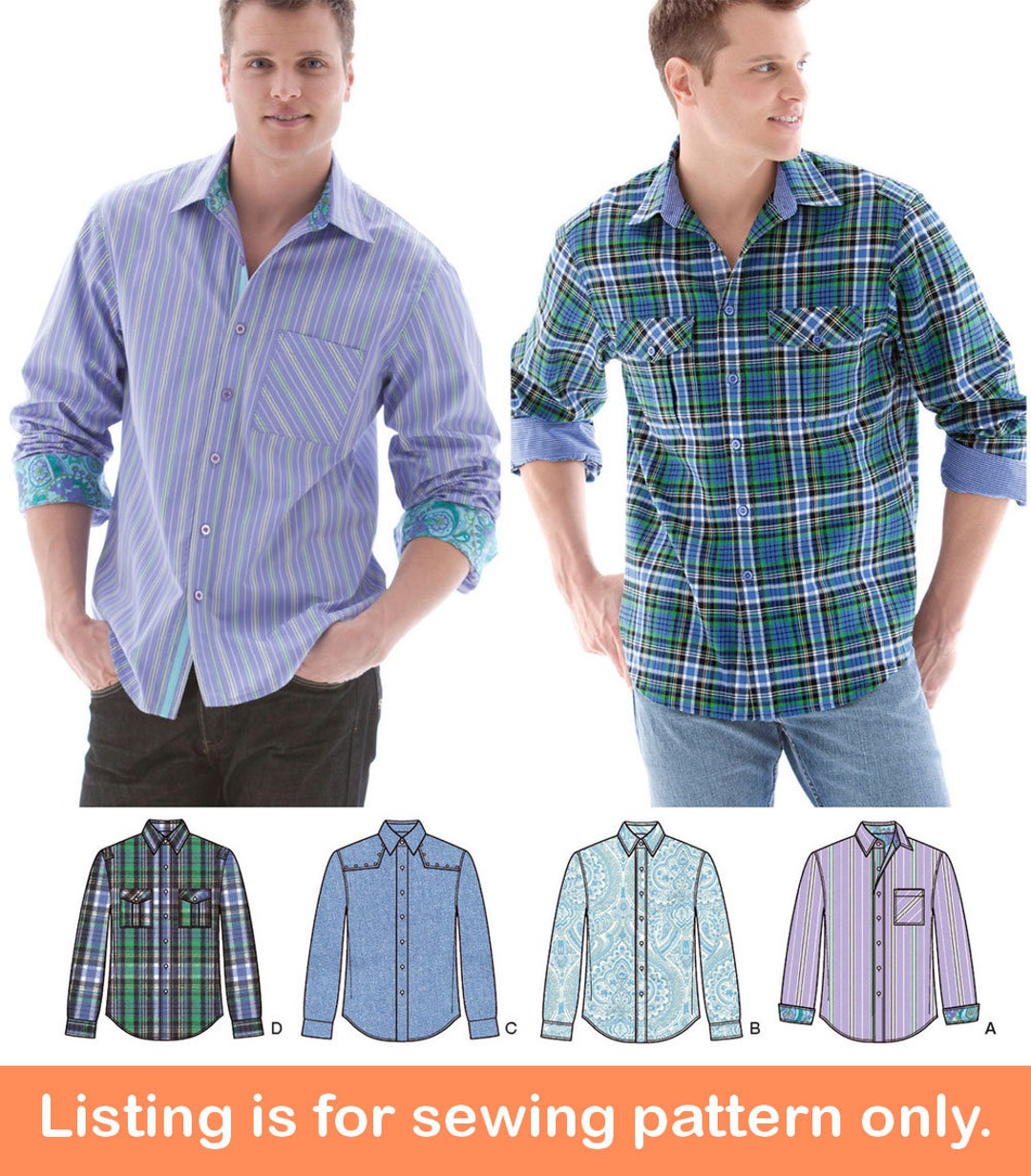 SHIRT SEWING PATTERN | Sew Mens Clothes Clothing | Button Down up ...
