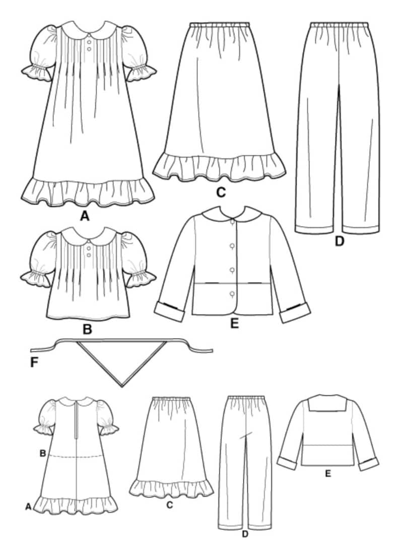 GIRLS SEWING PATTERN Sew Fall Clothes Clothing Dress Shirt Etsy