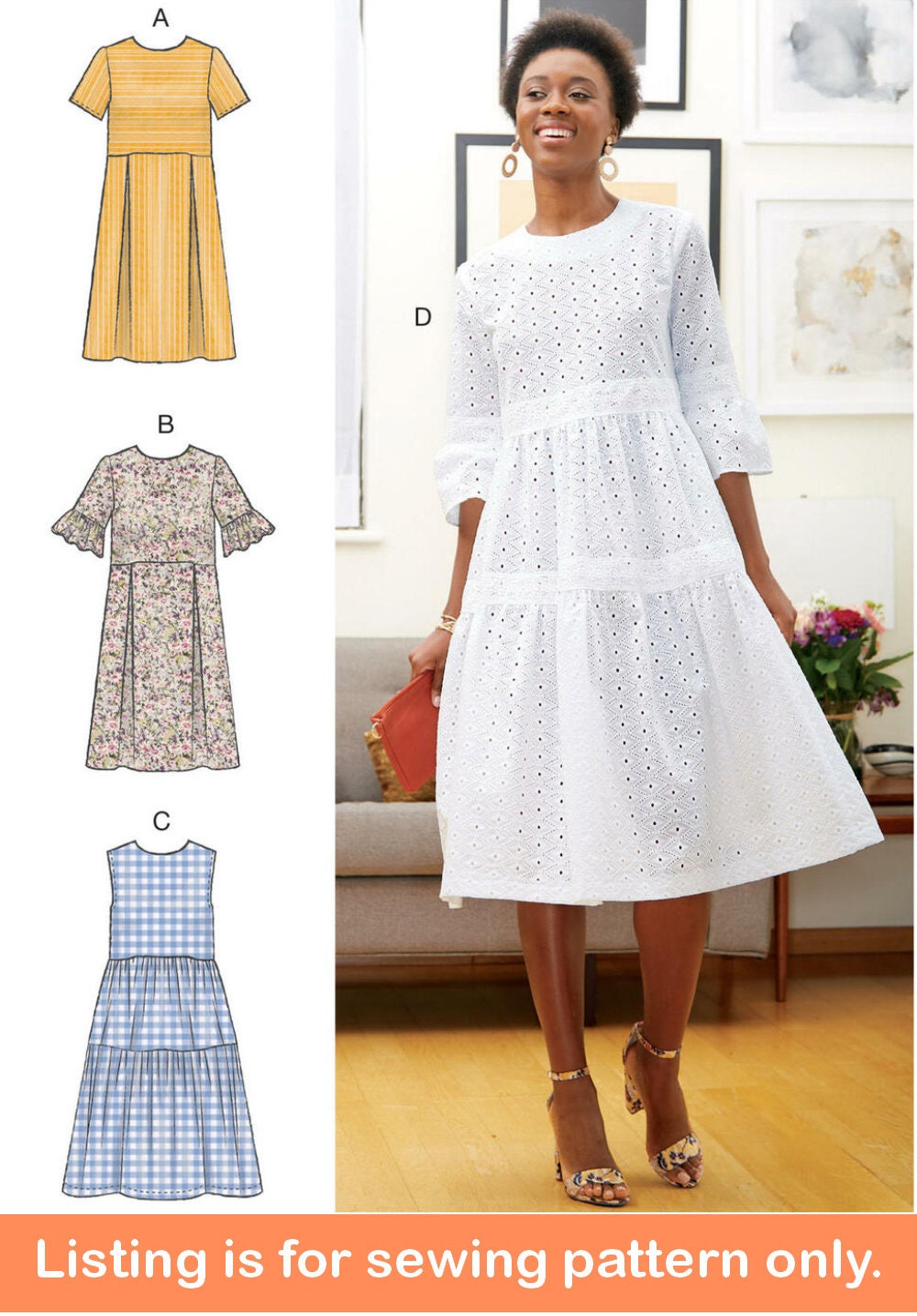 Dress Pattern Sewing Pattern Dress Patterns for Women PDF Sewing Patterns  Summer Dress Patterns Sundress Sewing Pattern 