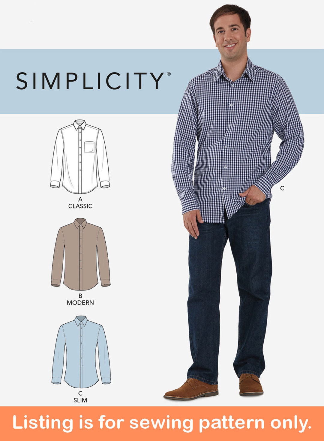 SHIRT SEWING PATTERN | Sew Mens Clothes Clothing | Button Down up ...