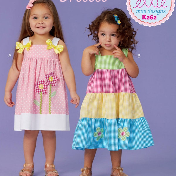 Sale!! TODDLER SEWING PATTERN | Sew Girls Clothes Clothing | Dress Sundress Tiers | Size 1T 2T 3T 4T | Spring Summer Boutique Outfit | 262