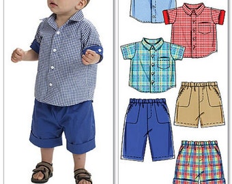 BOYS SEWING PATTERN | Make Baby Clothes | Infant Clothing Shirt Pants Shorts | Size Newborn - xl | Summer Fall Outfit For Babies | 6016