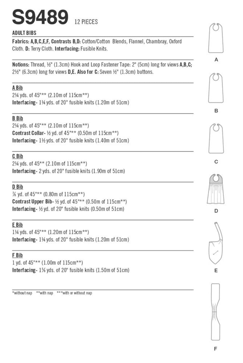 Adult BIB SEWING PATTERN | Sew Clothing Protector | Sewing Fun Styles ...