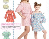 GIRLS SEWING PATTERN | Make Easy Simple Clothes Clothing | Learn to Sew Shirt Shorts Dress Romper Playsuit | Size 3 4 5 6 7 8 10 12 14 7590